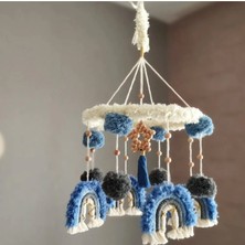 Metfiq Makrome Dönence Bebek Dönencesi Bebek Beşik Aksesuar El Yapımı Bebek Cocuk Odası Aksesuar