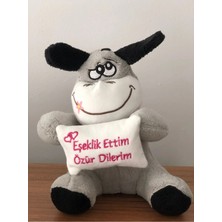 Top Rock Store Sevimli Eşek Peluş Eşeklik Ettim Özür Dilerim 25 cm Hediyelik Uyku Arkadaşı