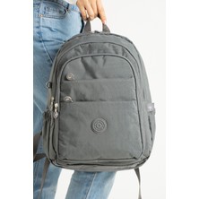 Nemo Bags Gri Unisex Sırt Çantası, Orjinal Crinkle Kumaş, Laptop Seyahat Okul Çantası, 21 Lt, 40X30CM