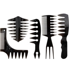 Gaman Profesyonel Saç Şekillendirme Tarak Seti - 5 Parça Berber Tipi Geniş Dişli Şekil Verici Set