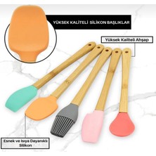 Feyza Design 5'li Mutfak Pasta ve Yumurta Slikon Seti, Yanmaz ve Yapışmaz Keyifli Kullanım