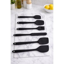 Feyza Design 6'lı Yanmaz ve Yapışmaz Silikon Mutfak Seti: Kaşık, Bıçak, Spatula