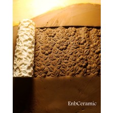 Feyza Design 10 cm Seramik ve Polymer Kil Kalıp Doku Rulosu Desen Okulaması