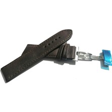 Fado &hertür Saate &uygun  Kelebek  Toka 24 mm  Koyu  Kahverengı   Kordon   (448 )  Gumuş Toka