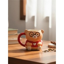 Tohana 3D Ayıcık Sevgili Seramik Kupa 430 ML