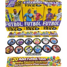 Emrah Gültekin Futbol Valyoz Taso 20 Adet | Hediye Paketli Gönderim | Mini Oyuncak ve Şeker Hediyeli Set