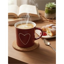 Gifi Retro Time Kalp Desenli Seramik Kupa