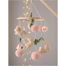 Bebek Dönencesi El Yapımı Doğal Keçe Montessori Bebek Odası Dekorasyonu Beşik Süsü