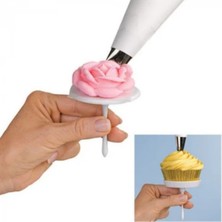 Feyza Design Mini Pasta Gül Yapım Seti, Standlı 2'li Şeker Hamuru Gül Kalıbı