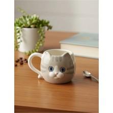 Tohana 3D Kedi Figürlü Seramik Kupa 450 ML