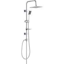 Tema Rain Krom Tepe Duş Seti Paslanmaz SS 304 Malzeme ile Şık Tasarım ve Ergonomik Kullanım