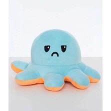 Top Rock Store Mod Değiştiren Ahtapot Duygulu Iki Yüzlü Peluş Oyuncak 20 cm Hediyelik Uyku Arkadaşı