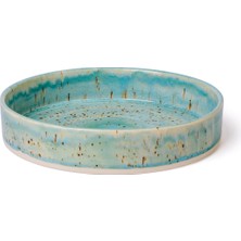 Neptune Marbling Deniz Kabuğu Tabak- Ikili