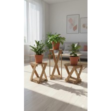 Ahşap Dekoratif Saksılık Seti