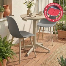 Vilinze Tilia Plastik Bahçe Balkon Bistro Seti Katlanır Masa 60*60 cm