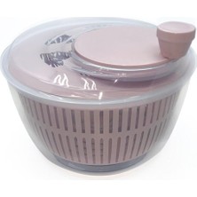 Feyza Design Hızlı ve Pratik Sebze Salata Kurutucu, 5 Litre, Pudra Renk