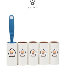 Özgürce Tüy Toplama Bandı 60 Yaprak x 5 Adet, Kedi ve Köpek Tüylerini Hızlıca Temizle