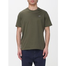 Paul & Shark Erkek Regular Fit Ribanalı Yakalı Metalik Logo Detaylı Pamuklu Kısa Kollu Haki T-Shirt 99311005-089