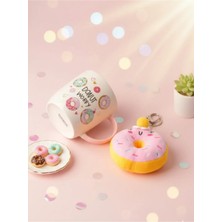 Tohana Donut Peluş Anahtarlıklı Porselen Kupa