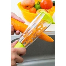 Feyza Design Pratik Hazneli Meyve ve Sebze Soyucu, Portatif ve Kolay Kullanım