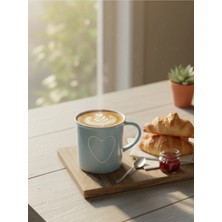 Gifi Retro Time Kalp Desenli Seramik Kupa