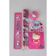 Hello Kitty Dekomus Cep Defteri Hediyeli Lisanslı Hello Kıtty "3 Adet Kurşun Kalem,3d Silgi,kalemtraş,cetvel Seti