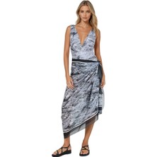 Neptune Marbling Ay Işığı Cazibesi Pareo