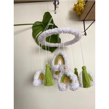 Fitmeq Makrome Dönence Bebek Dönencesi Bebek Beşik Aksesuar El Yapımı Bebek Cocuk Odası Aksesuar