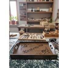 Lazer Kesim Kastamonu Ahşap Tepsi