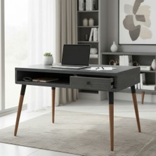 Mobenta Neo Desk | Masif Çalışma Masası, 1 Çekmece ve 1 Laptop Bölmesi - 120 Cm, An