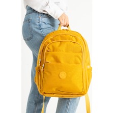 Nemo Bags Sarı Unisex Sırt Çantası, Orjinal Crinkle Kumaş, Laptop Seyahat Okul Çantası, 21 Lt, 40X30CM