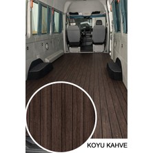 Sayın Tekstil Parke Desenli Taban Muşambası Çizgili - Koyu Kahve - 200 cm