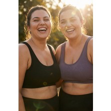 Underwear Bodyway Büyük Beden 2'li Kalın Askılı Fitilli Büstiyer Seti - Yanları Kapatan Pamuklu Crop Yarım Atlet - Uyku Sütyeni