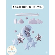 Trend Premium Bebek Beşik Dönencesi - Tavşan ve Bulut Figürlü - El Işçiliği - Natural Müzikli