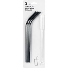 Miniso 3'lü Metal Pipet Seti