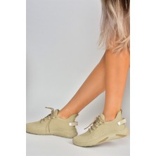 Fox Shoes Bej Triko Kumaş Kadın Spor Ayakkabı M702006204
