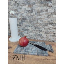 Feyza Design El Yapımı Doğal Mermer Kesme ve Sunum Tahtası, Şık ve Dayanıklı