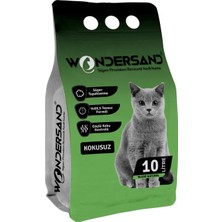 Wondersand Kokusuz Naturel Ince Tane Topaklanan Kedi Kumu 10 Lt