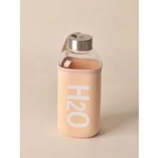 Tohana H2O Kare Kılıflı Pastel Renk Cam Matara 530 ml