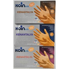 Koin Elmas Yüzey turuncu Nitril Eldiven M 3 Paket