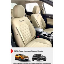 Gm Design Premium Serisi Lüks Keten Oto Koltuk Kılıfı (Dacia Sandero-Stepway-Duster Uyumlu)
