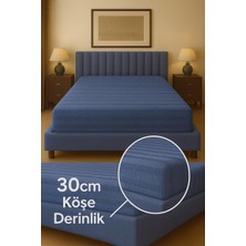 Miabella Home %100 Pamuk Armürlü Çift Kişilik Lastikli Çarşaf Fitted Yumuşak Dokulu Tek Kişilik Lastikli Çarşaf