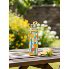 Tohana H2O Limon Desenli Kılıflı Cam Matara 500 ML