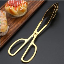 Feyza Design Paslanmaz Çelik Çok Amaçlı Servis Maşası ve Makas Seti