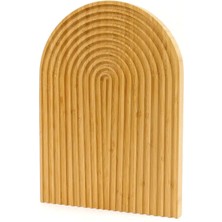 Feyza Design Bambu Dalgalı Sunum Tabağı, Dekoratif ve Şık Sunum Tahtası