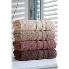 DNZGÜLCAN Lera 4'lü 70X140 Havlu Seti - Banyo Havlu Seti | %100 Pamuk - Hızlı Kuruyan - Yumuşak