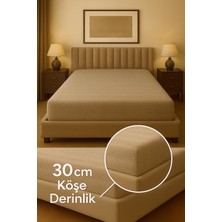 Miabella Home %100 Pamuk Armürlü Çift Kişilik Lastikli Çarşaf Fitted Yumuşak Dokulu Tek Kişilik Lastikli Çarşaf