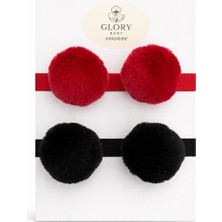 Glory Baby Kız Çocuk Bebek Ponponlu Bandana 2'li Set