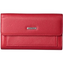 Guard Kırmızı Hakiki Deri Çıt Çıtlı Kadın Cüzdan // GRD260226WT1681