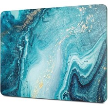 Feyza Design Mavi Mermer Görünümlü Cam Kesme ve Sunum Tablası 30X40CM